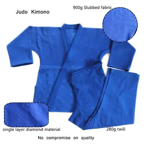 Seragam JUDO Kualitas Tinggi 100% Katun Kain Tenun Ganda