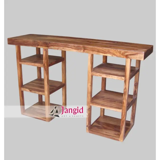 โต๊ะเรียนไม้ที่เรียบง่ายโต๊ะและการออกแบบโต๊ะคอมพิวเตอร์