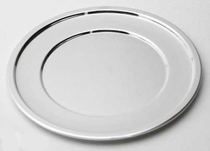 Assiettes de présentation rondes en métal argenté, idéales pour la décoration de tables à domicile et de mariage, vaisselle de dîner - Product Image 2
