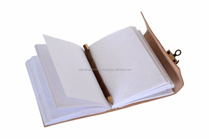 Giấc Mơ Bắt Nổi Handmade Chính Hãng Da Màu Vàng Với Màu Đen Tạp Chí Cổ Điển A5 Máy Tính Xách Tay Hoặc Nhật Ký Với Cổ Kim Loại C Khóa - Product Image 6