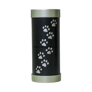 Urnes de cendres de crémation pour animaux de compagnie gravées de patte de couleur marron en laiton pour les cendres funéraires de chiens et de chats par le fabricant indien - Product Image 4