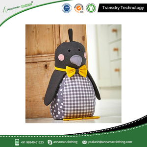 100% Organic Cotton Custom Logo Printed Stuffed Animal Sand Bag Doorstop - Product Image 3