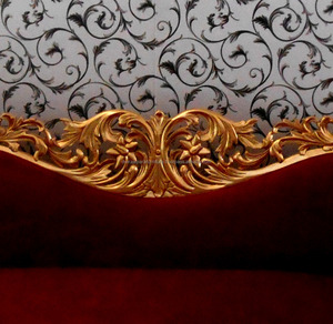 Muebles de madera para el hogar y el interior, mueble tallado en oro de caoba para sofá de boda - Product Image 6