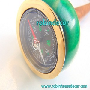 Canne à roulette ANTIQUE à manche ROYAL, accessoire VINTAGE, finition bleue, - Product Image 2