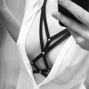 Harnais de corps en cuir véritable Harnais de corps fétiche de haute qualité GDH-0008 - Product Image 3