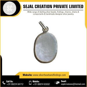 Vente en gros de pendentif en forme de cœur en pierre précieuse en argent sterling Fourniture de composants et de résultats de bijouterie fine - Product Image 2