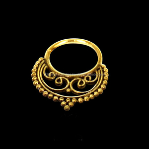 Fashion Designer Gold Filled Geometric Brass <strong>Septum</strong> Ring Jewelry - Product Image 1