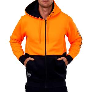 Sudadera con capucha de seguridad para hombre, ropa deportiva masculina fluorescente de dos tonos, 100% poliéster, alta visibilidad - Product Image 4