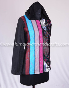 Multidesign Patchwork Razorcut BOHEMIAN LADIES HOODIE CSWJ 431 - Product Image 2