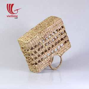 Sac à main en paille de Vietnam, sac de jacinthe à l'eau - Product Image 6