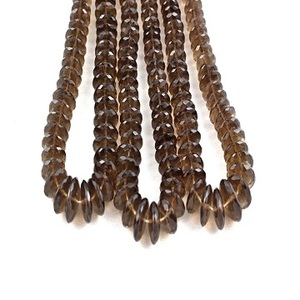 Collar hecho a mano de cuarzo ahumado Natural, 8 ", cuentas facetadas, hecho a mano - Product Image 6