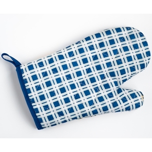 Mitaine de four en coton de couleur bleue au design uni pour le four et la cuisine Fabricant en Inde - Product Image 4