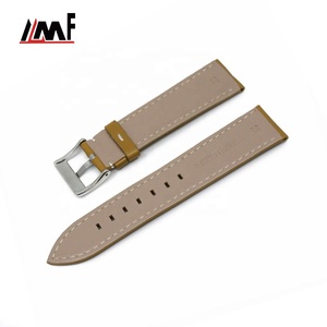 สายนาฬิกาหนังวัวอ่อนสีน้ำตาลอิตาลี ขายดี ขนาด 18 มม.-24 มม. แบบยูนิเซ็กซ์ หัวเข็มขัดสแตนเลสแบบมีเบาะ - Product Image 2