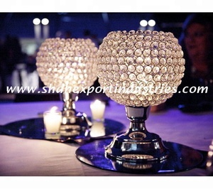 Antique Grande Boule De Cristal Bougie T-light Pilier Votive Titulaire Centre De Table Salle À Manger Maison De Mariage Décor De Haute Qualité - Product Image 2