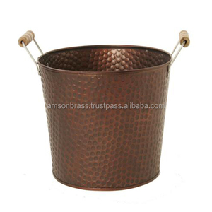 Maceta martillada con acabado en bronce, maceta de Metal de cuerda resistente y elegante, decoración grande para fiesta de boda - Product Image 2