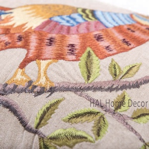 Indian Handmade Custom Embroidered Decorative <b>Sofa</b> Back Support Cushion <b>Cover</b>, Custom Made Decorative Lumbar Pillow <b>Cover</b> - Product Image 3