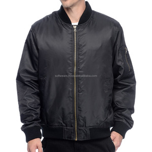 Venta al por mayor por encargo cuello redondo chaqueta de bombardero de los hombres temporada de invierno con cremallera completa ropa de moda con servicio OEM disponible - Product Image 1