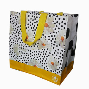 Sac de courses en PP tissé avec poignées en sangle PP et construction en tuyau en U, taille et couleur personnalisables, utilisation confortable, design agréable - Product Image 5