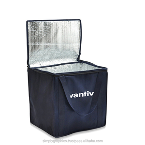 Durable Insulated Cooler <b>Bag</b> with Handy Carrying Handles Non-Woven Foil-Lined Lunch <b>Basket</b> for Convenient Transport - Product Image 2