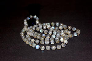 Colliers de perles d'artiste bohème indien unisexe faits à la main Labradorite pierres précieuses gland chaînes de perles Style hindou Yoga Mala troisième - Product Image 3