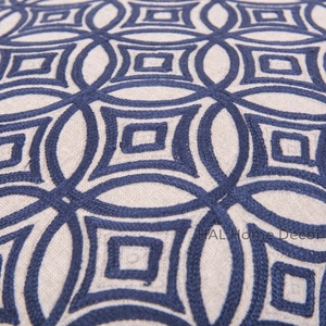 Wholesale Custom Embroidered Indigo Sofa Backrest Cushion Cover Handmade Designer <b>Pillow</b> <b>Case</b> for Home Decor Elegant Home Decor - Product Image 3
