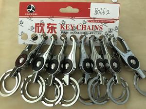 XIN DONG MARCA Yiwu llavero Foshan hecho llavero gancho Futian mercado oro plata doble anillo - Product Image 4