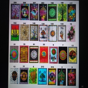 Tapiz de pared bohemio pintado a mano, nuevos diseños, tapices impresos tejidos en India - Product Image 1