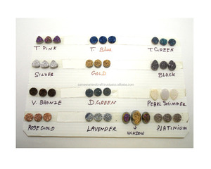 Beau connecteur de lunette Druzy enduit de titane multicolore fait à la main de qualité AAA Pierres précieuses naturelles - Product Image 3