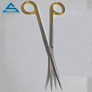 Ciseaux d'exploitation de pansement incurvés demi-or professionnels de haute qualité nouveau Design avec base d'instrument chirurgical en acier inoxydable - Product Image 1