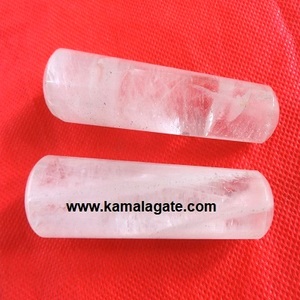 Vente en gros de baguette de pierres précieuses semi-précieuses à facettes lisses en cristal de lépidolite naturelle pour le massage et la vente d'artisanat - Product Image 3