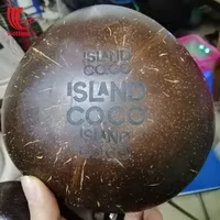 Unique Handcraft Engraved Coconut Shell Bowl, Handmade