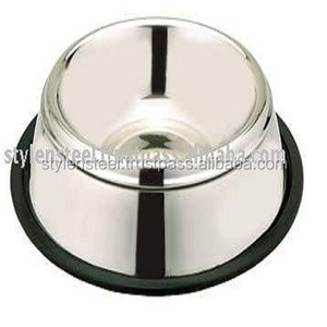 Bol de nourriture pour animaux de compagnie en acier inoxydable à base antidérapante à usage quotidien pour chiens et chats Bol rond pour chien avec design antidérapant - Product Image 2