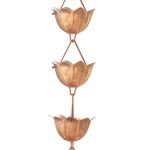 Cadena de lluvia de loto de cobre puro - Product Image 1