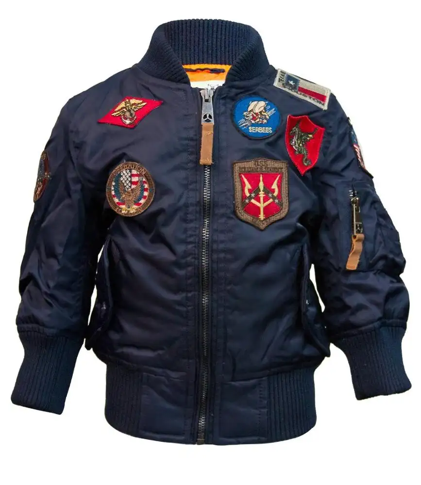 A-2 kids bomber jacket/stylish 2019 kids black bomber jacket