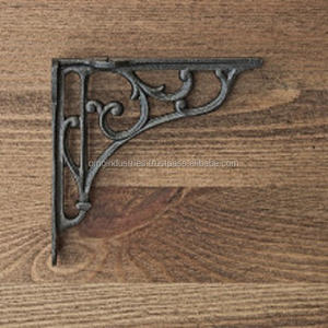 OMG Industries Support d'étagère mural en fonte robuste de 200mm Structure triangulaire Support d'étagère en métal - Product Image 2