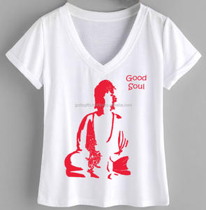 เสื้อยืดคอกลมผ้าฝ้าย 100% คุณภาพสูง 200gsm ขายส่ง OEM จากโรงงานโดยตรงในติรุปุร์ อินเดีย พร้อมลายพิมพ์คอวี - Product Image 1