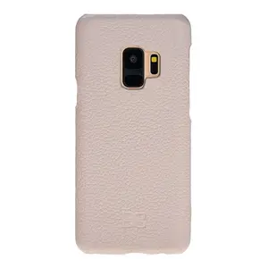 Nude Color Genuine Leather First Class Quality Phone Case for Samsung S9 Plus