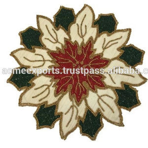 Manteles individuales con cuentas de mesa con forma de flor - Product Image 2