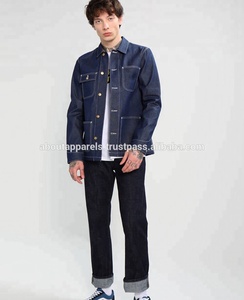 เสื้อแจ็กเก็ตยีนส์สำหรับผู้ชาย,เสื้อแจ็กเก็ตผ้ายีนส์แบบสั่งทำมีโลโก้แบรนด์ OEM - Product Image 2