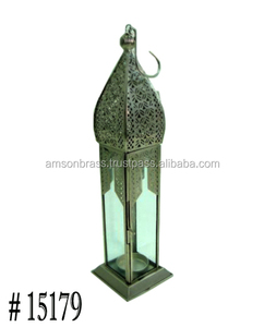 Base décorative de lanterne de bougie de fer en métal lanterne en métal de quatre jambes avec le bougeoir de chauffe-plat décoratif - Product Image 4