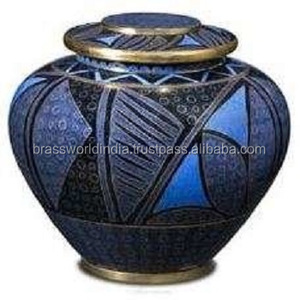 American Style Metal Cloisonne Adult Heart <b>Keepsake</b> Urn - Product Image 1