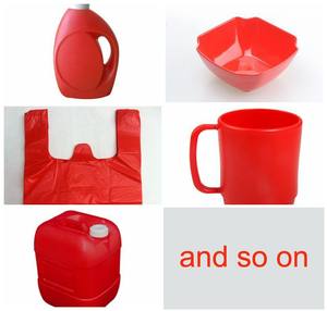 Masterbatch rojo con 30 - 40% pigmento de color, gránulos pequeños/pellets/cuentas para productos de plástico rojo - Product Image 5