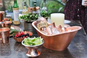 Bañera de vino de cobre martillado, grande, para Bar y casa - Product Image 3