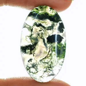 หินมอสส์อาเกต Cabochon เกรด AAA,คุณภาพเยี่ยม