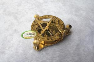 Reloj de Sol de latón náutico, Estilo Vintage, latón fundido puro, reloj de sol de latón detallado - Product Image 2