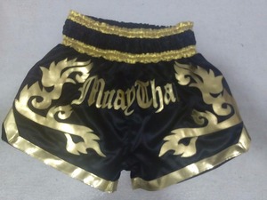 กางเกงขาสั้นมวยไทยผ้าซาตินคุณภาพสูง - Product Image 2