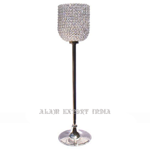 Centro de mesa para decoración de bodas Acabado pulido plateado alto 90 CM Tamaño Nuevo - Product Image 3