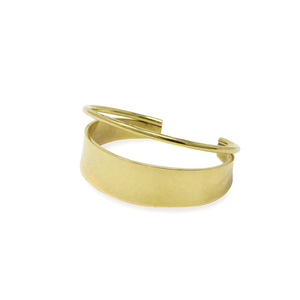 Manchette de mode réglable plaquée or faite à la main pour femmes pour bracelet Designers attrayants fabriqués - Product Image 1