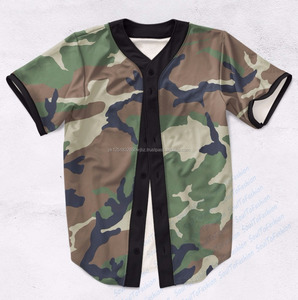 Uniformes Deportivos Transpirables de Béisbol Personalizados al por Mayor en Diseño de Camuflaje con Opciones de Tallas Grandes - Product Image 4