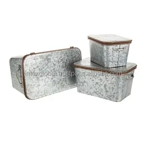 금속 아연 도금 직사각형 주방 스토리지 박스 사이드 핸들 도매 가격에 높은 품질과 최고의 제조